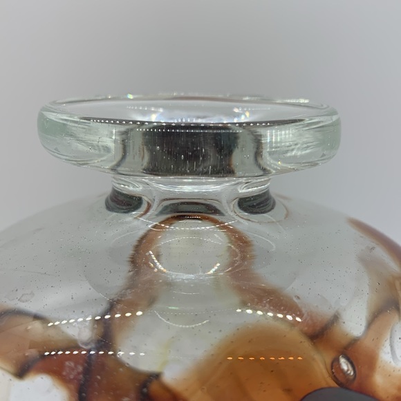 Stunning 1979 signed David R. Boutin RAINBOW GLASS WORKS hand blown vase - Picture 4 of 9